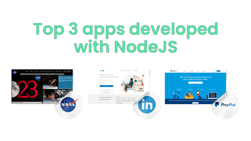 Top 3 apps developed with NodeJs