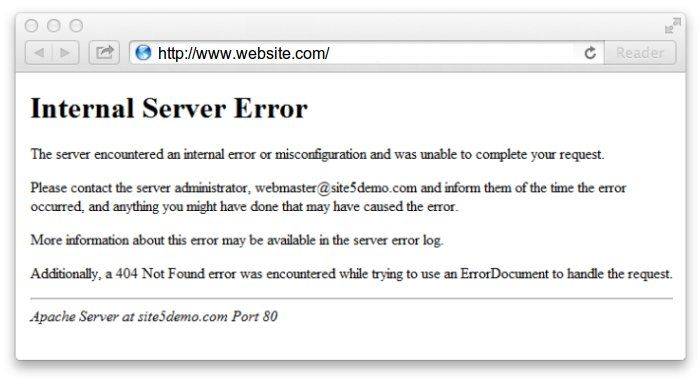 500 Internal Server Error