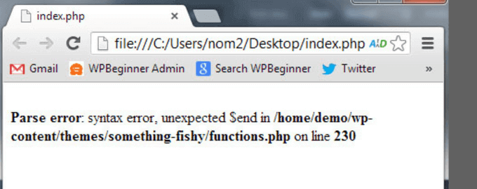Syntax Error / Parsing Error