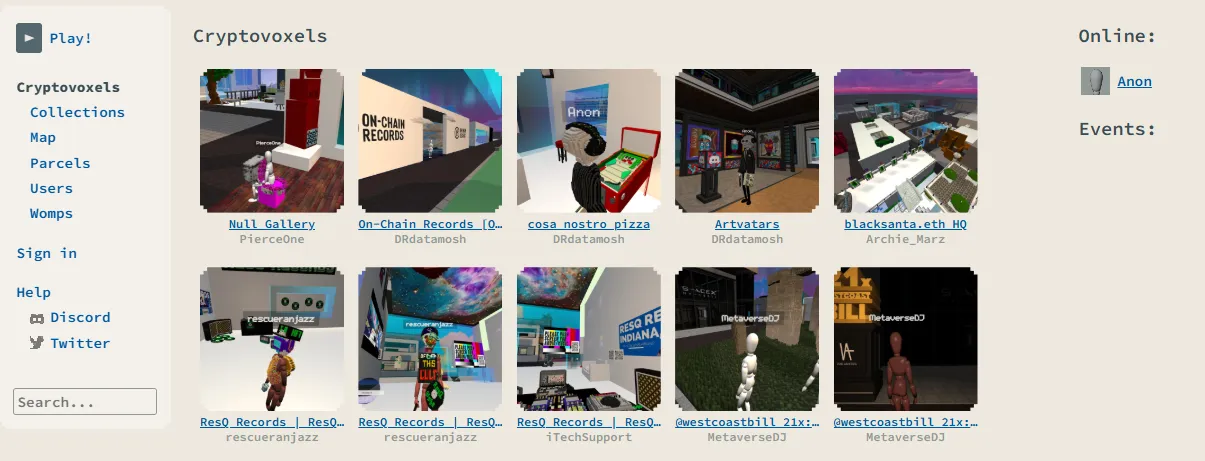 Cryptovoxels